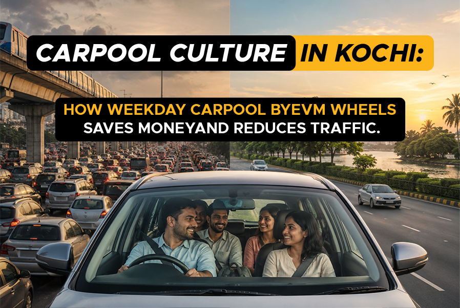 Carpool Culture in Kochi: How Weekday Carpool by EVM Wheels Saves Money and Reduces Traffic - EVM Wheels